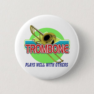 Bóton Redondo 5.08cm O Trombone joga bem