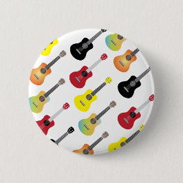 Bóton Redondo 5.08cm O Ukulele colorido modela a música