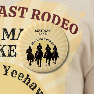 Bóton Redondo 5.08cm O Último Cowboy Yeehaw Pôr do Sol Melhor Amigo do