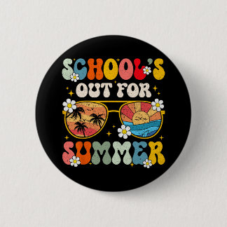 Bóton Redondo 5.08cm O último dia da escola está fora para o verão.