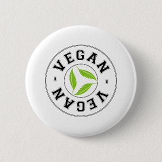 Bóton Redondo 5.08cm O Vegan ostenta o logotipo