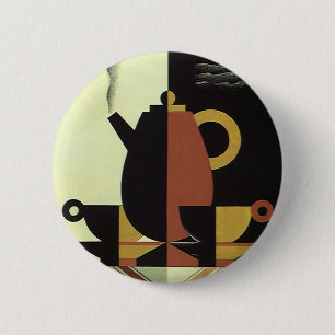 Bóton Redondo 5.08cm O vintage bebe o pote do café das bebidas com