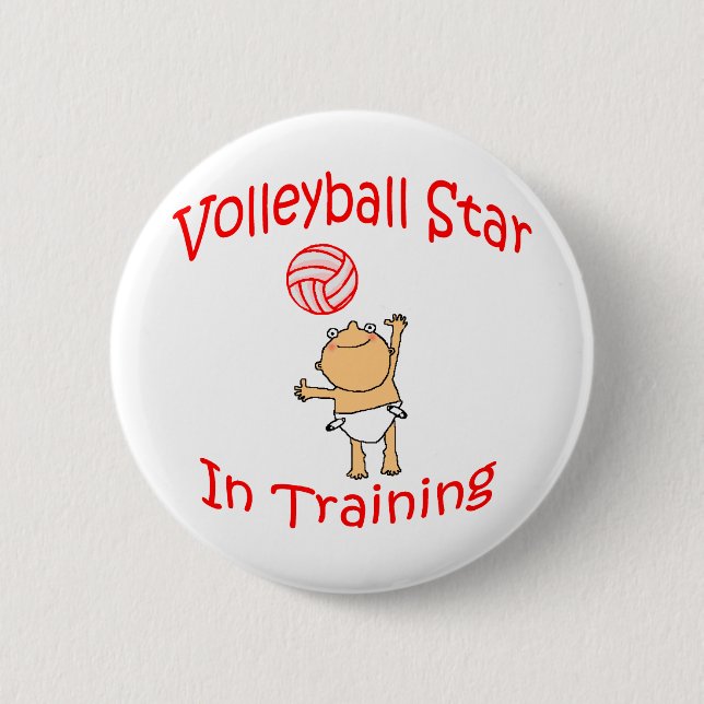 Bóton Redondo 5.08cm O VolleyBaby de VolleyChick (Frente)