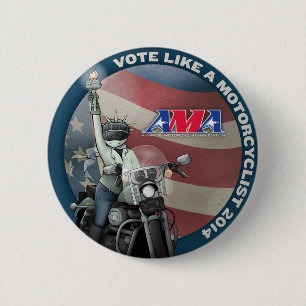 Bóton Redondo 5.08cm O voto gosta de um motociclista