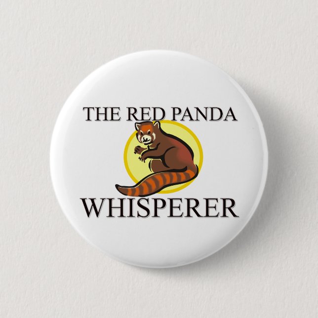 Bóton Redondo 5.08cm O Whisperer da panda vermelha (Frente)