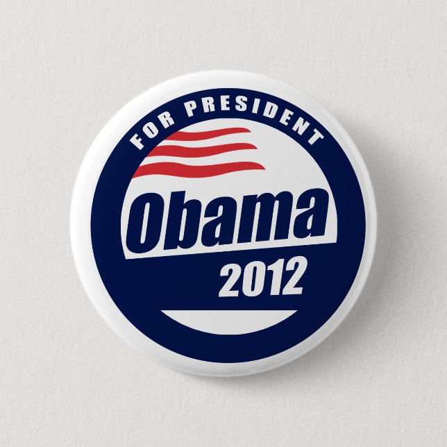 Bóton Redondo 5.08cm Obama 2012 (Frente)