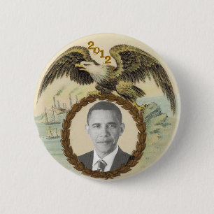 Bóton Redondo 5.08cm Obama 2012