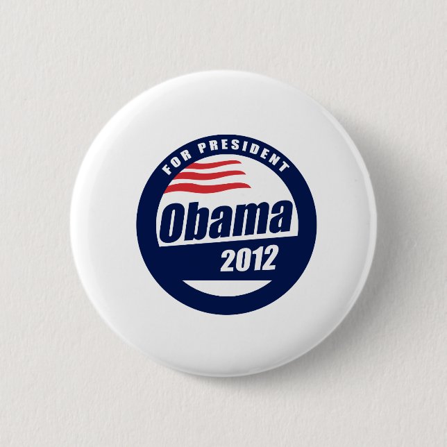 Bóton Redondo 5.08cm Obama 2012 (Frente)