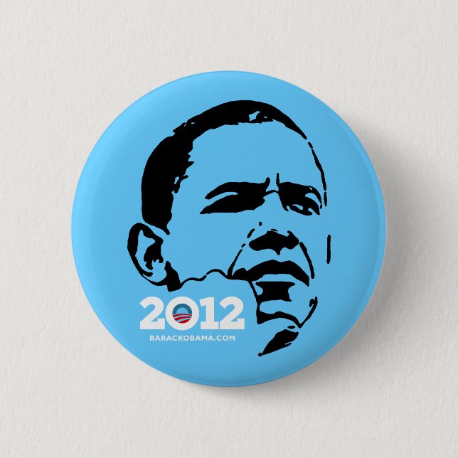 Bóton Redondo 5.08cm Obama 2012 (Frente)