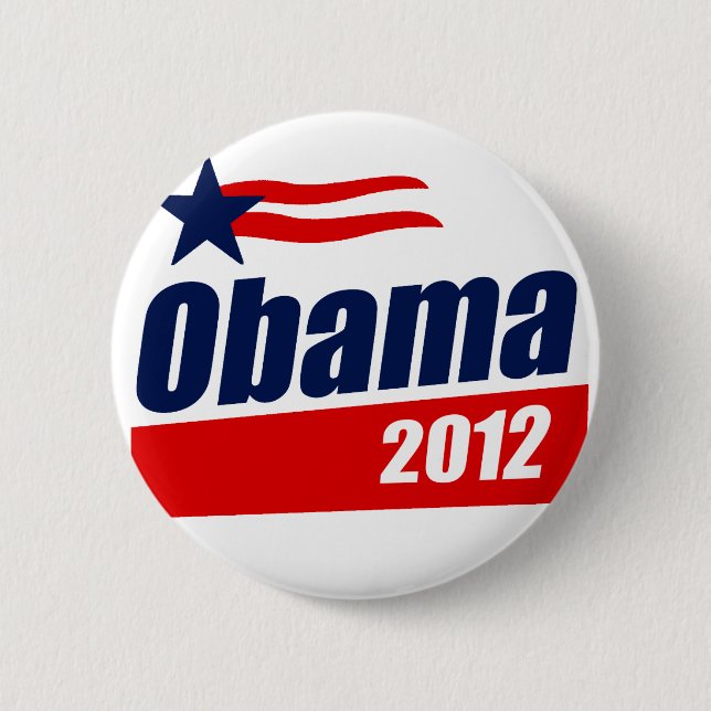 Bóton Redondo 5.08cm Obama 2012 (Frente)