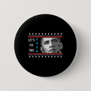Bóton Redondo 5.08cm Obama 2028 Protesto Político Patriótico Dos Eua Vi