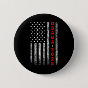 Bóton Redondo 5.08cm Obama 2028 Vota Obama Para O Presidente 2028 Eua