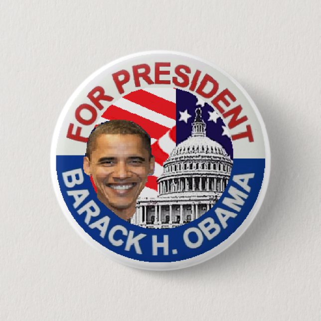 Bóton Redondo 5.08cm Obama Biden (Frente)