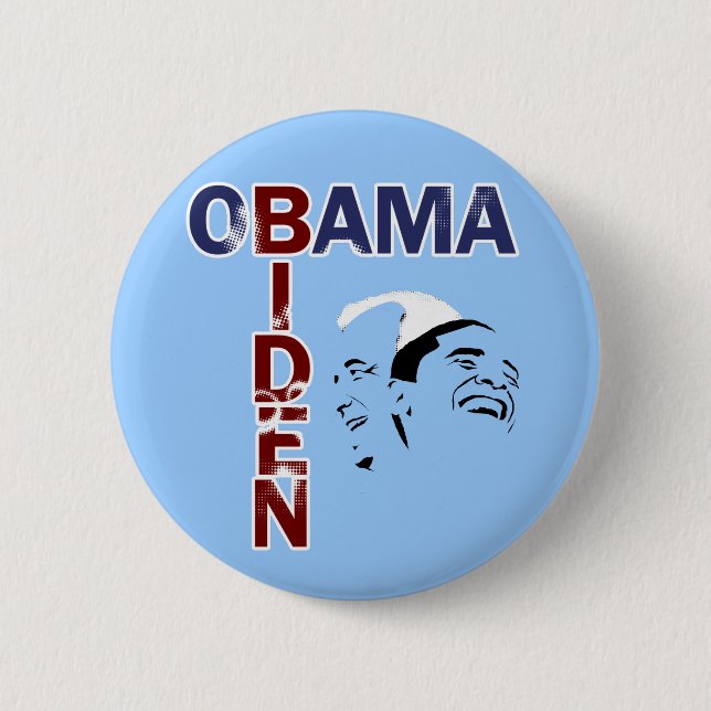 Bóton Redondo 5.08cm Obama & Biden '08 (Frente)