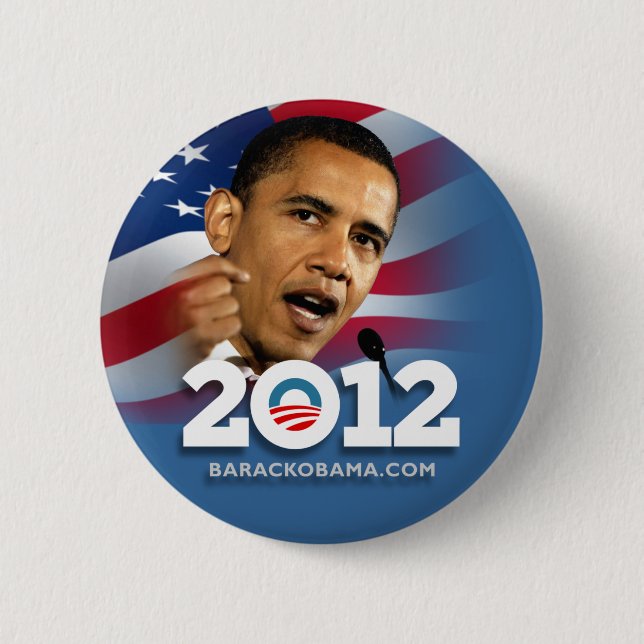 Bóton Redondo 5.08cm Obama Biden 2012 (Frente)