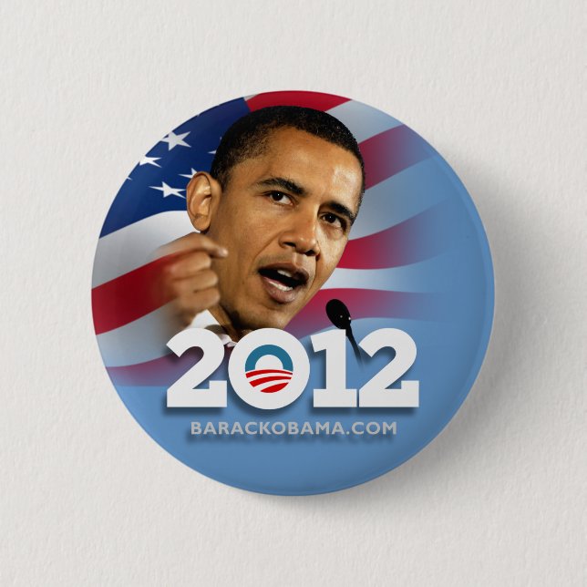 Bóton Redondo 5.08cm Obama Biden 2012 (Frente)