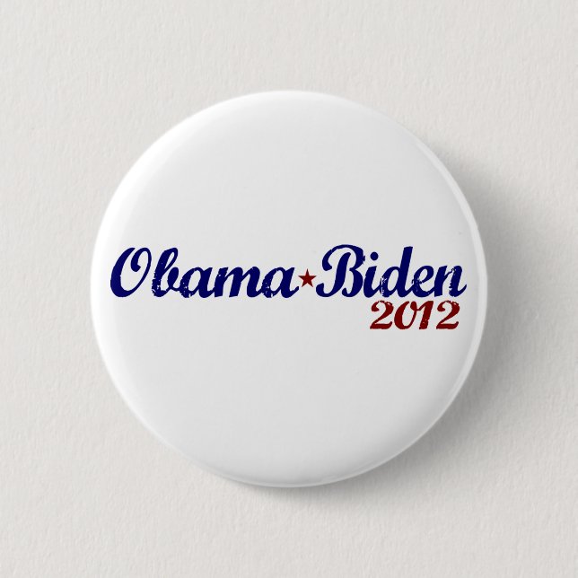 Bóton Redondo 5.08cm Obama Biden 2012 (Frente)