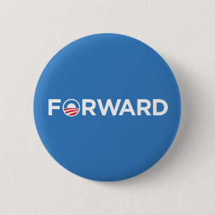 Bóton Redondo 5.08cm Obama Biden 2012 para a frente (branco na luz -