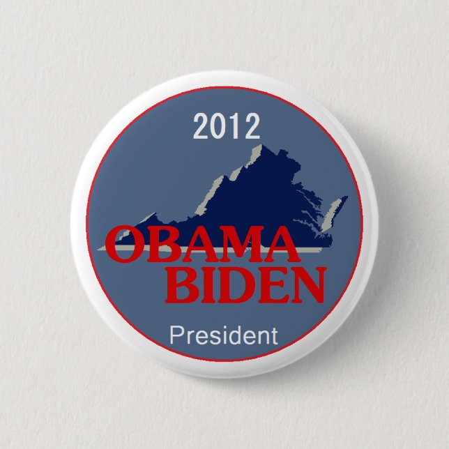 Bóton Redondo 5.08cm Obama Biden VIRGÍNIA (Frente)