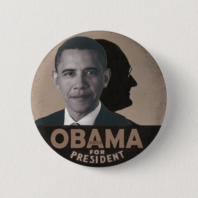Bóton Redondo 5.08cm Obama canaliza o FDR (Frente)