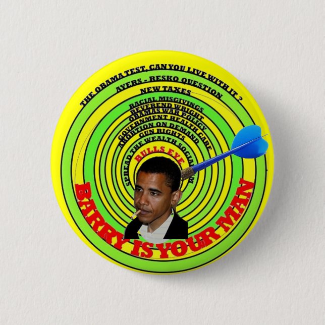 Bóton Redondo 5.08cm obama é seu homem (Frente)