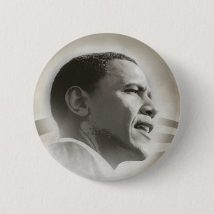 Bóton Redondo 5.08cm Obama enfrenta o botão
