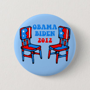 Bóton Redondo 5.08cm Obama engraçado Biden