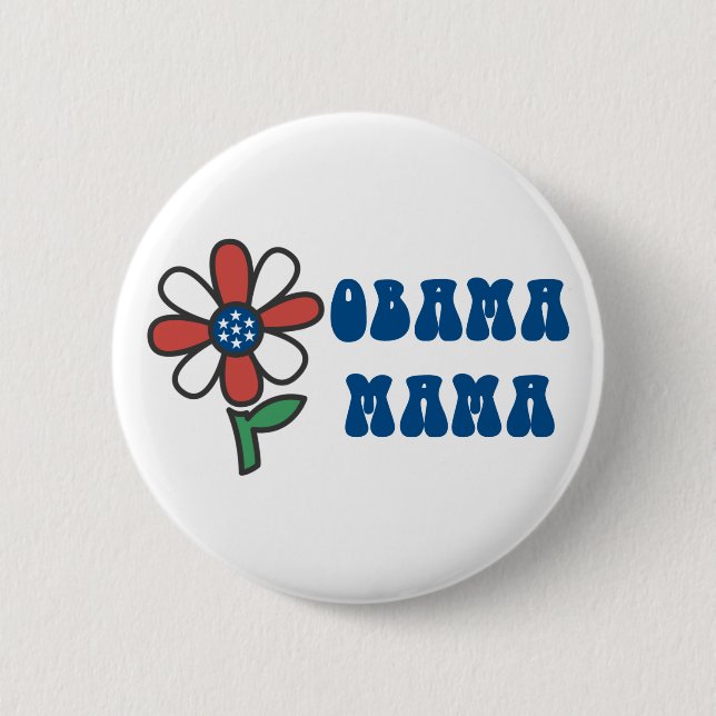 Bóton Redondo 5.08cm Obama Mama Buttons (Frente)