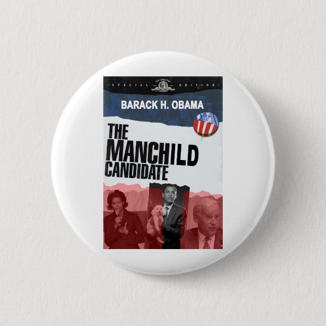 Bóton Redondo 5.08cm Obama: O candidato de MANCHILD (Frente)