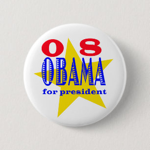 Bóton Redondo 5.08cm Obama para o presidente