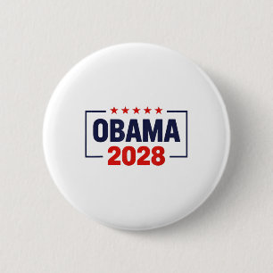 Bóton Redondo 5.08cm Obama Para O Presidente 2028 Obama 2028