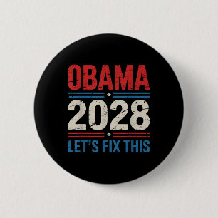 Bóton Redondo 5.08cm Obama Para O Presidente 2028 Obama Deixa Corrigir 