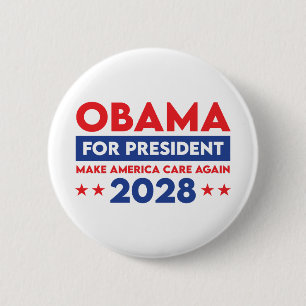 Bóton Redondo 5.08cm Obama Para O Presidente 2028 Torne A América Mais