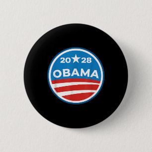 Bóton Redondo 5.08cm Obama Para O Presidente Patriótico 2028 Prote Polí