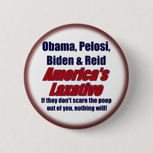 Bóton Redondo 5.08cm Obama, Pelosi, Biden & Reid