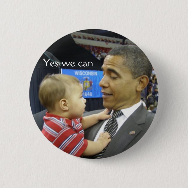 Bóton Redondo 5.08cm OBAMA sim nós podemos (Frente)