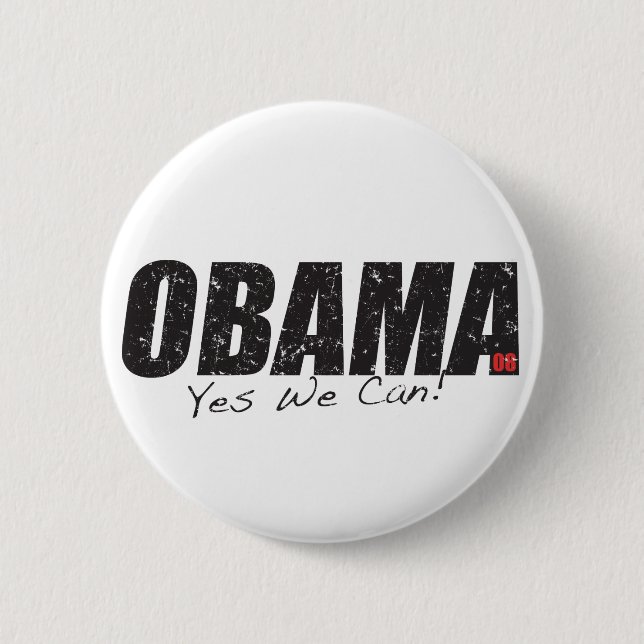 Bóton Redondo 5.08cm Obama "sim nós podemos!" Botão (Frente)