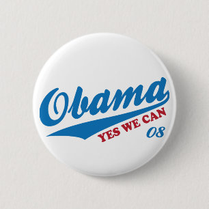 Bóton Redondo 5.08cm Obama "sim nós podemos" voto do crachá para a