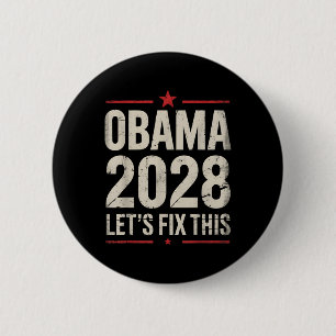 Bóton Redondo 5.08cm Obama Vintage Presidente 2028 Obama _13