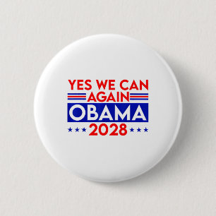 Bóton Redondo 5.08cm Obama Vintage Retro Patriótico 2028 Prote Política
