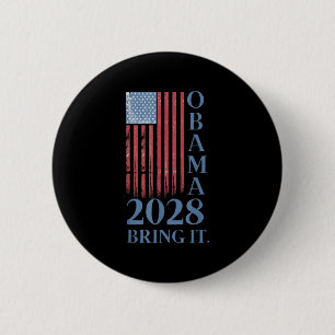 Bóton Redondo 5.08cm Obama Vintage Retro Patriótico 2028 Prote Política