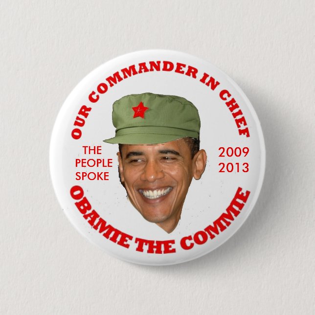 BÓTON REDONDO 5.08CM OBAMIE O COMMIE (Frente)