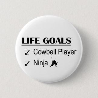 Bóton Redondo 5.08cm Objetivos da vida de Ninja do jogador do Cowbell