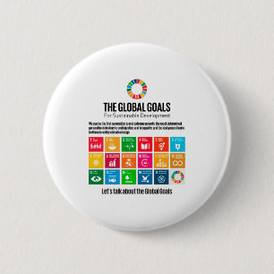 Bóton Redondo 5.08cm Objetivos Globais do Milênio Agenda 2030