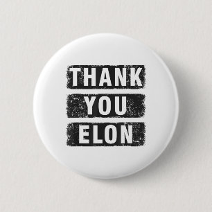 Bóton Redondo 5.08cm Obrigado Elon