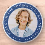 Bóton Redondo 5.08cm Obrigado Por Vir Ao Meu Bar Mitzvah Foto<br><div class="desc">Este design simples e clássico é composto por tipografia serif e adiciona uma foto personalizada. Obrigado por vir ao Bar Mitzvah.</div>