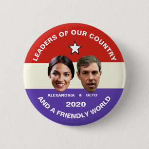 Bóton Redondo 5.08cm Ocasio-Cortez & O'Rourke em 2020