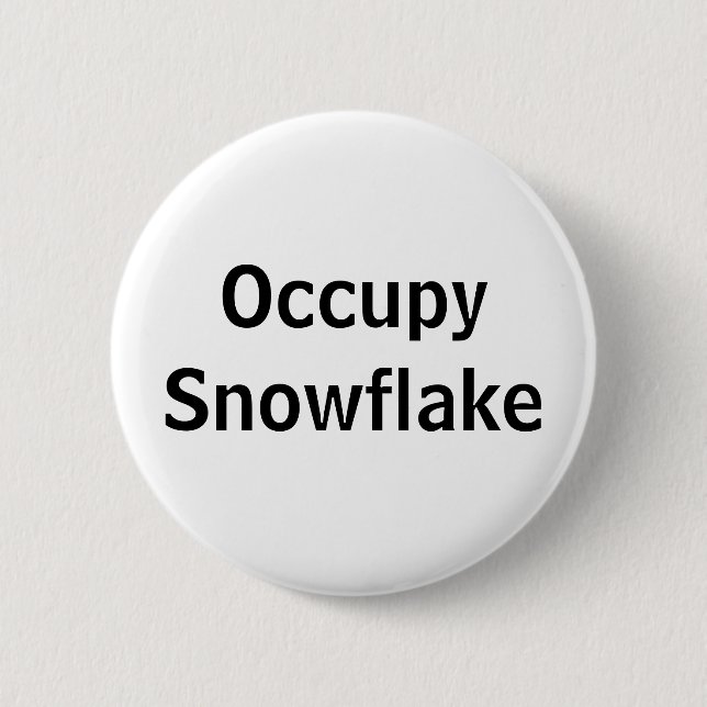 Bóton Redondo 5.08cm Occupy Snowflake (Frente)