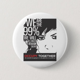 Bóton Redondo 5.08cm OccupyTogether_poster01