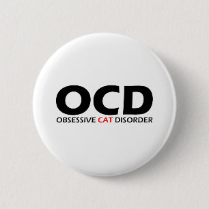 Bóton Redondo 5.08cm OCD - Desordem obsessiva do gato